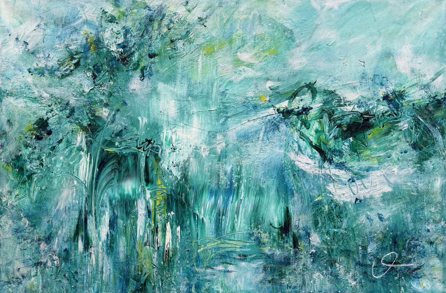 Ethereal passage of time Maria Bevilacqua-Fischer Original painting for sale