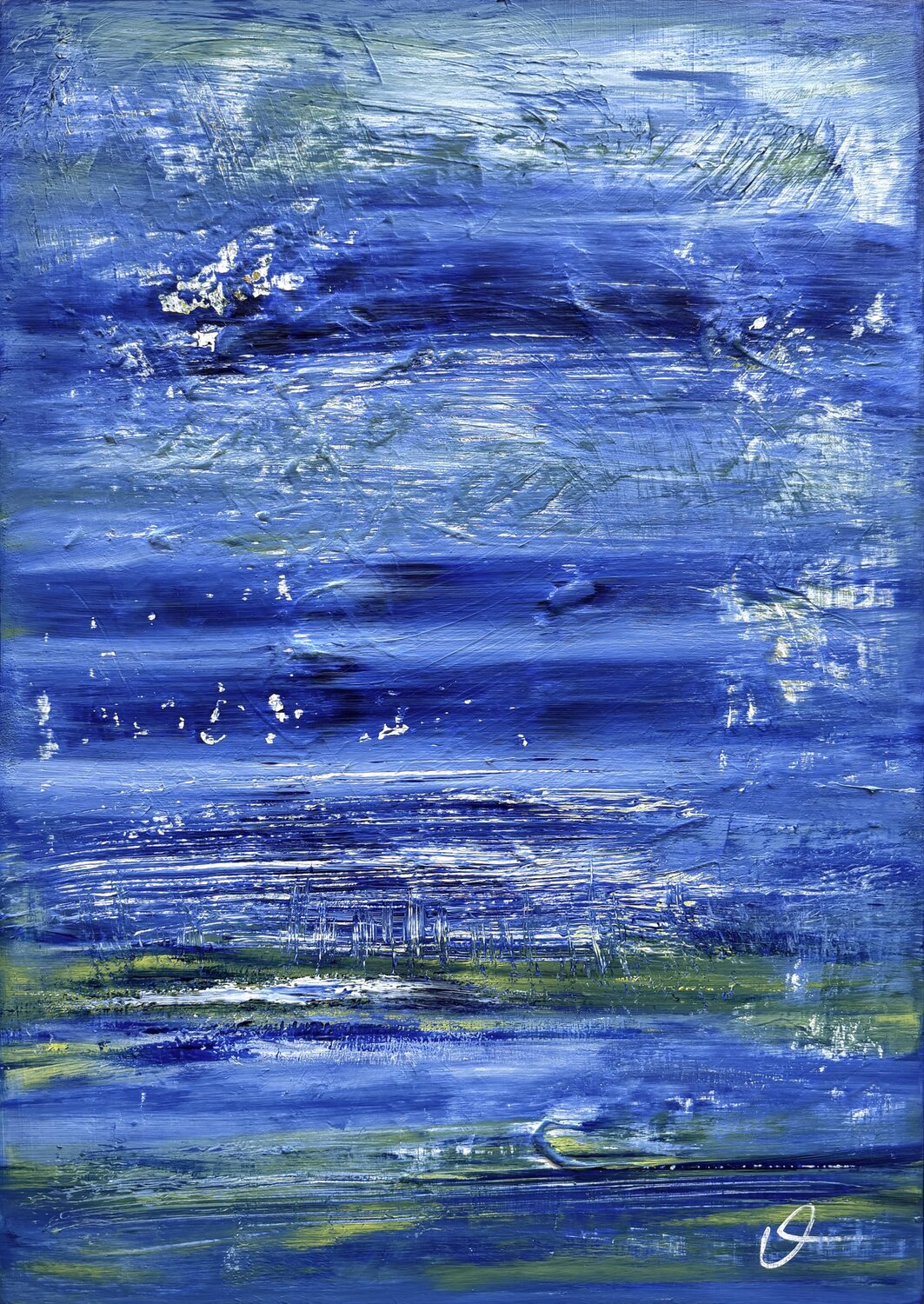Kind of blue Maria Bevilacqua-Fischer Original painting for sale