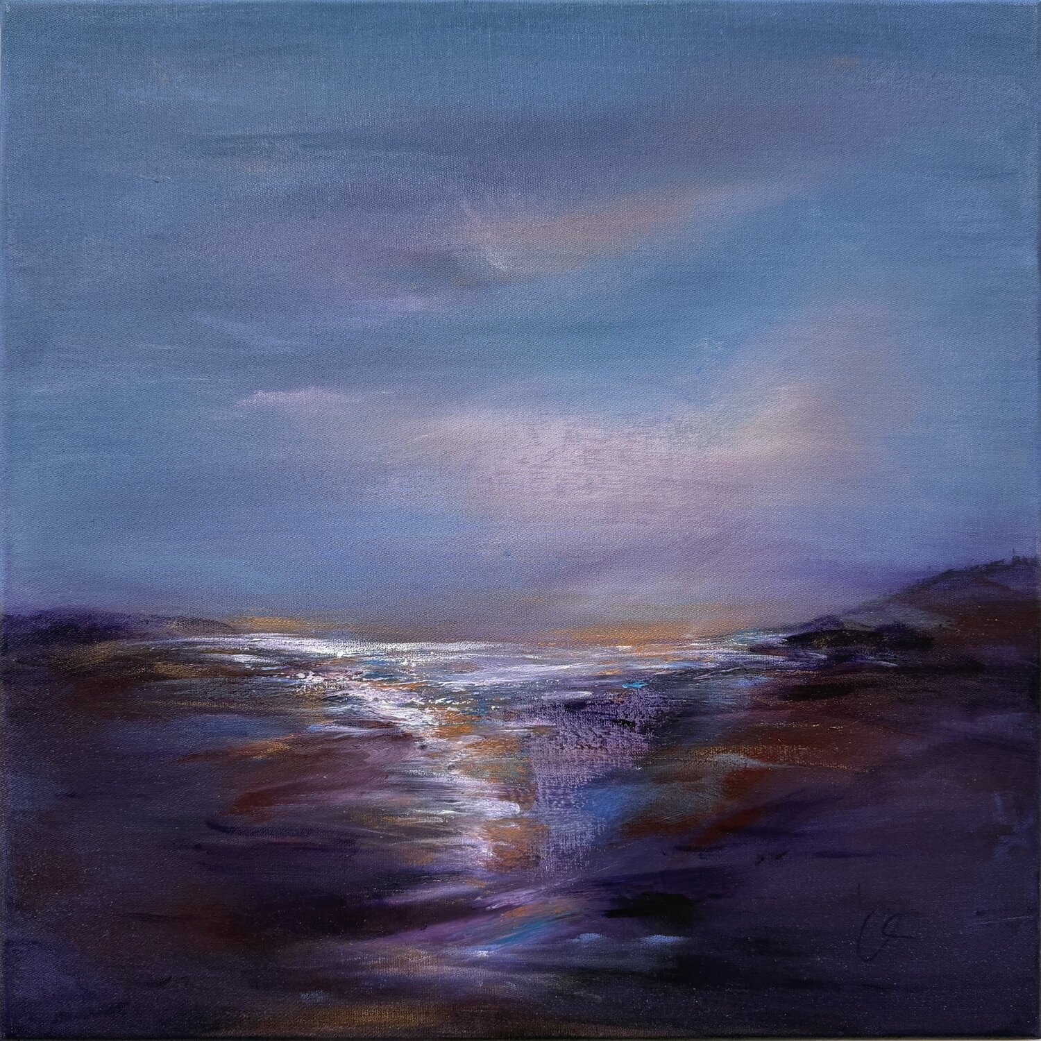 Paesaggio immaginario 10 (Traumlandschaft Nr. 10) Maria Bevilacqua-Fischer Original painting for sale