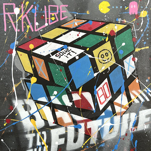 R KUBE - BLACK by SeCam, Painting for Sale on Select