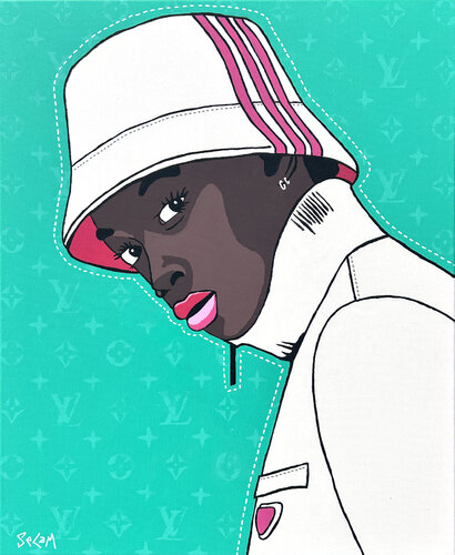 PINK & WHITE by SeCam, Painting for Sale on Select