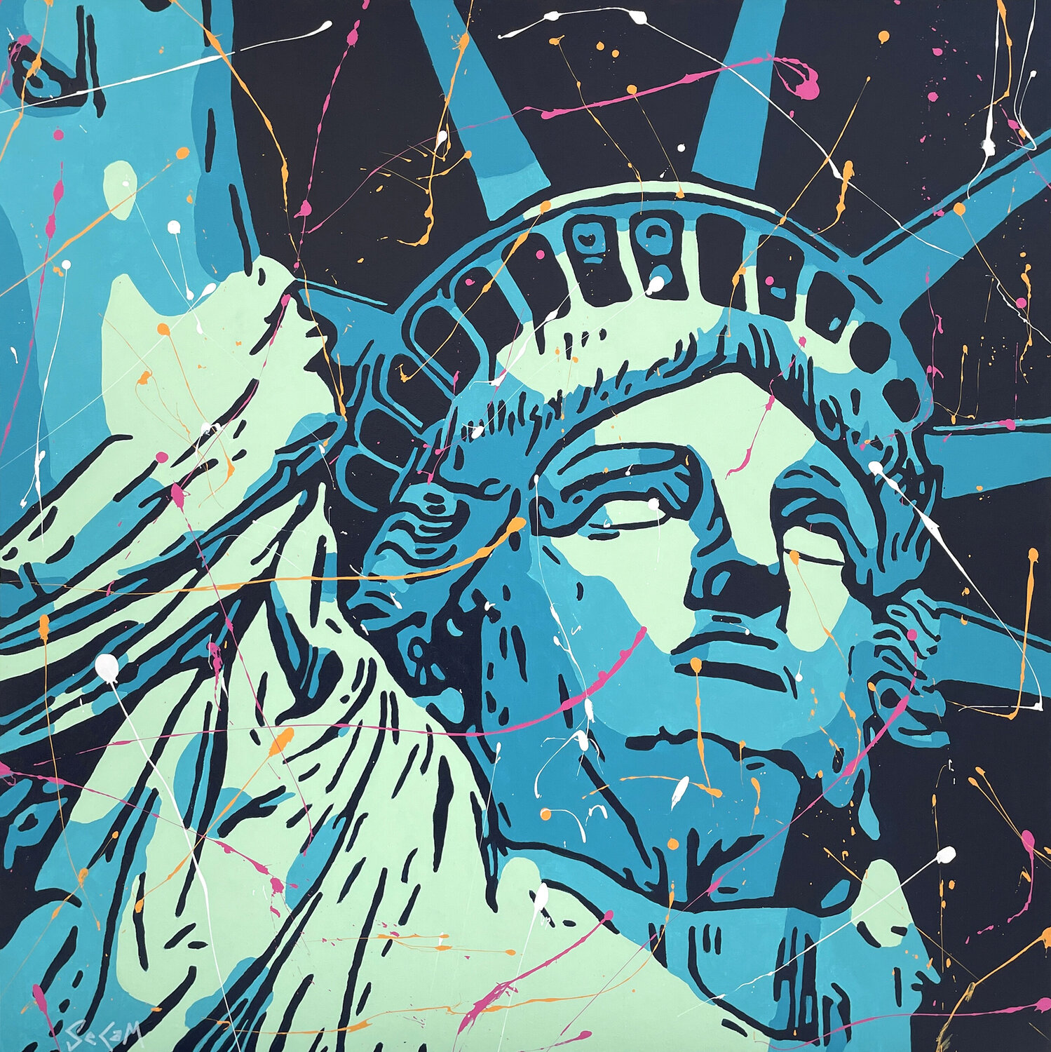 LIBERTY SeCam Original painting for sale