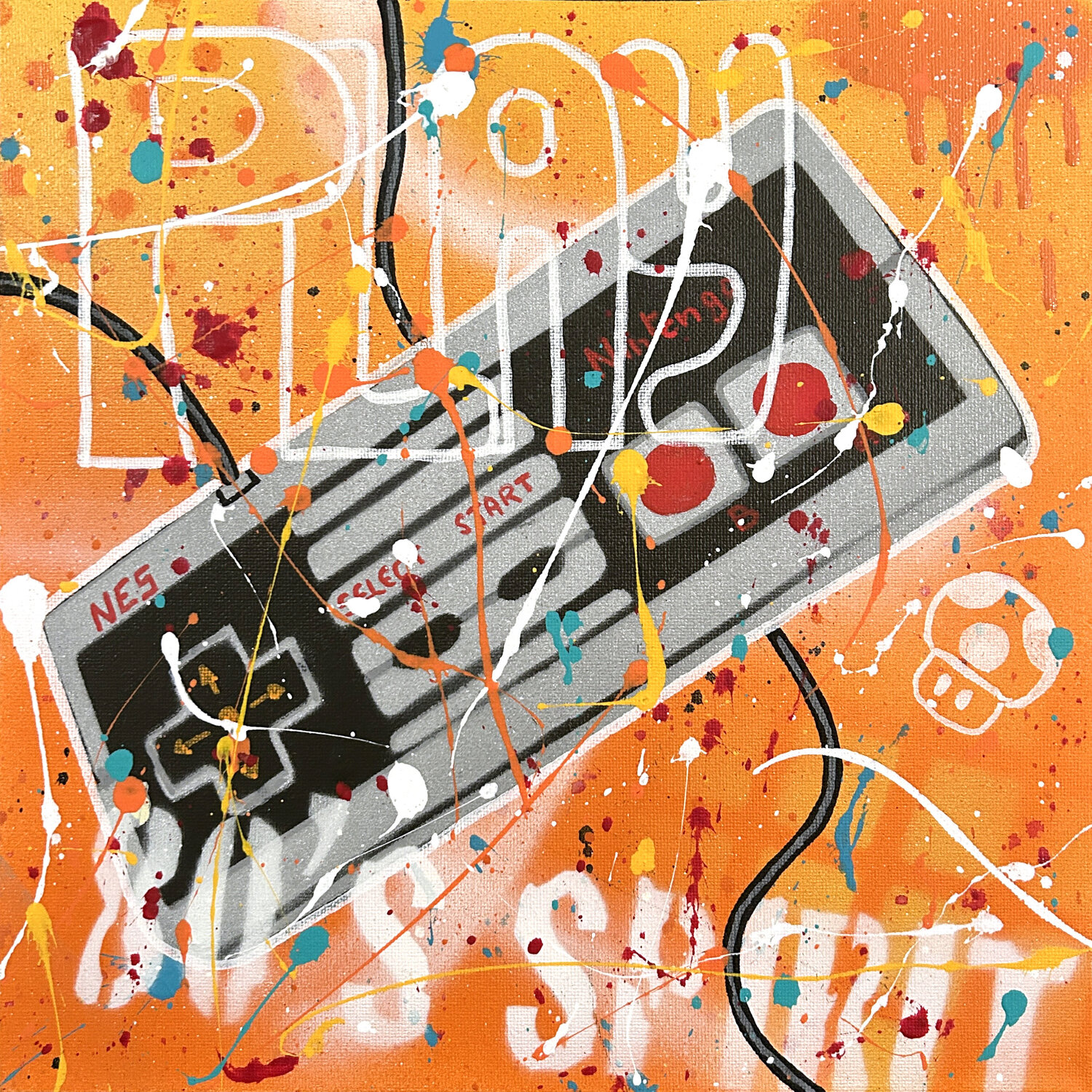 NES - ORANGE SeCam Original painting for sale