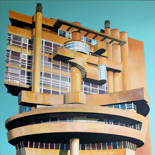 La Casa del Portuale /Napoli by Manuel Di Chiara, Painting for Sale on Select