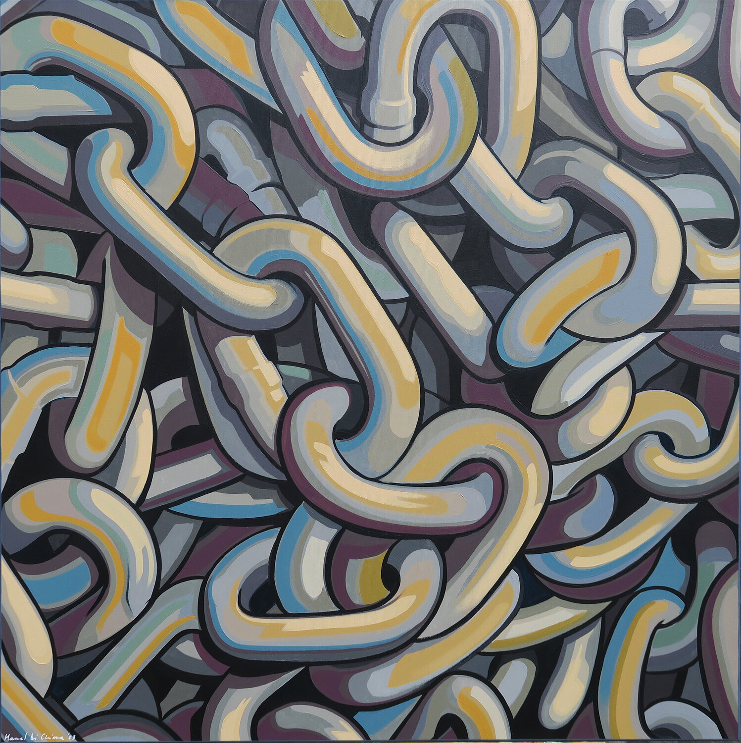 CHAINS 01 /2023 Manuel Di Chiara Original painting for sale