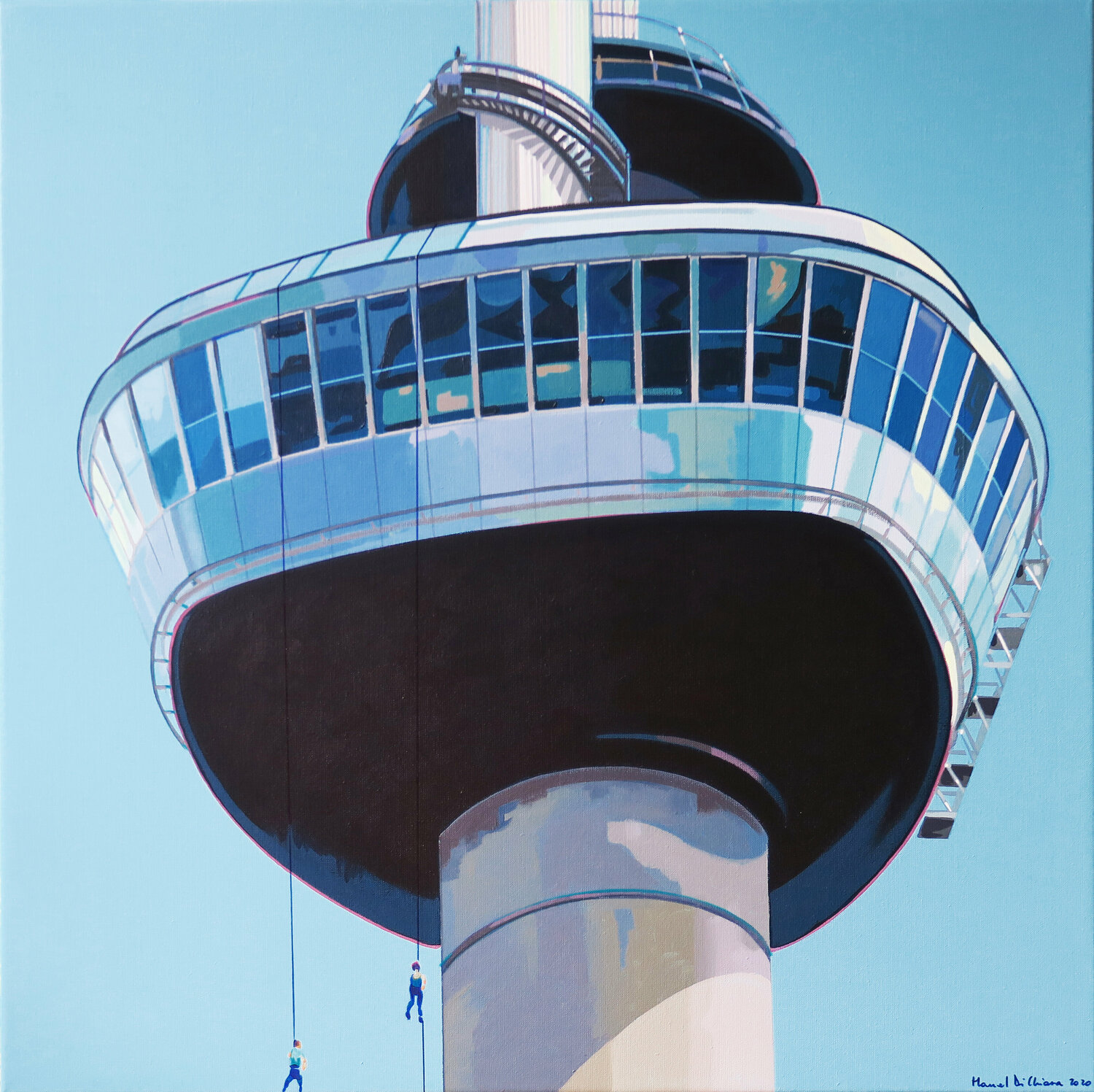 EUROMAST /ROTTERDAM Manuel Di Chiara Original painting for sale