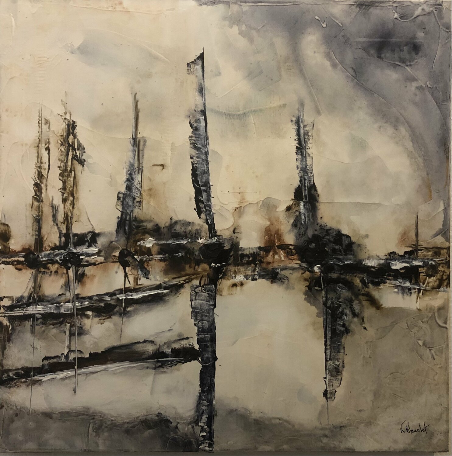 Tempête Karl Blanchet Original painting for sale