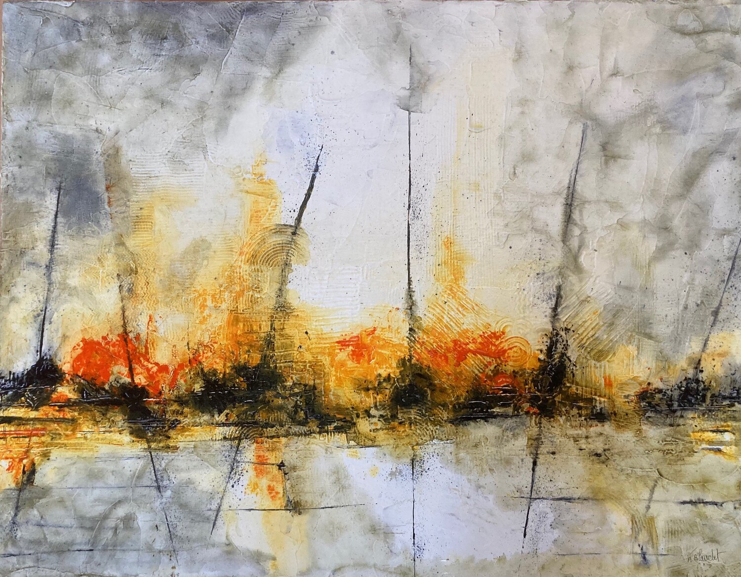 Flotte Karl Blanchet Original painting for sale