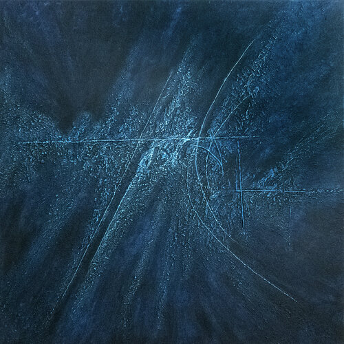 Empreinte Bleu de nuit by Natacha Gillot, Painting for Sale on Select