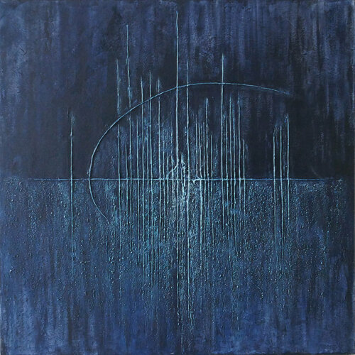 Empreinte Indigo by Natacha Gillot, Painting for Sale on Select