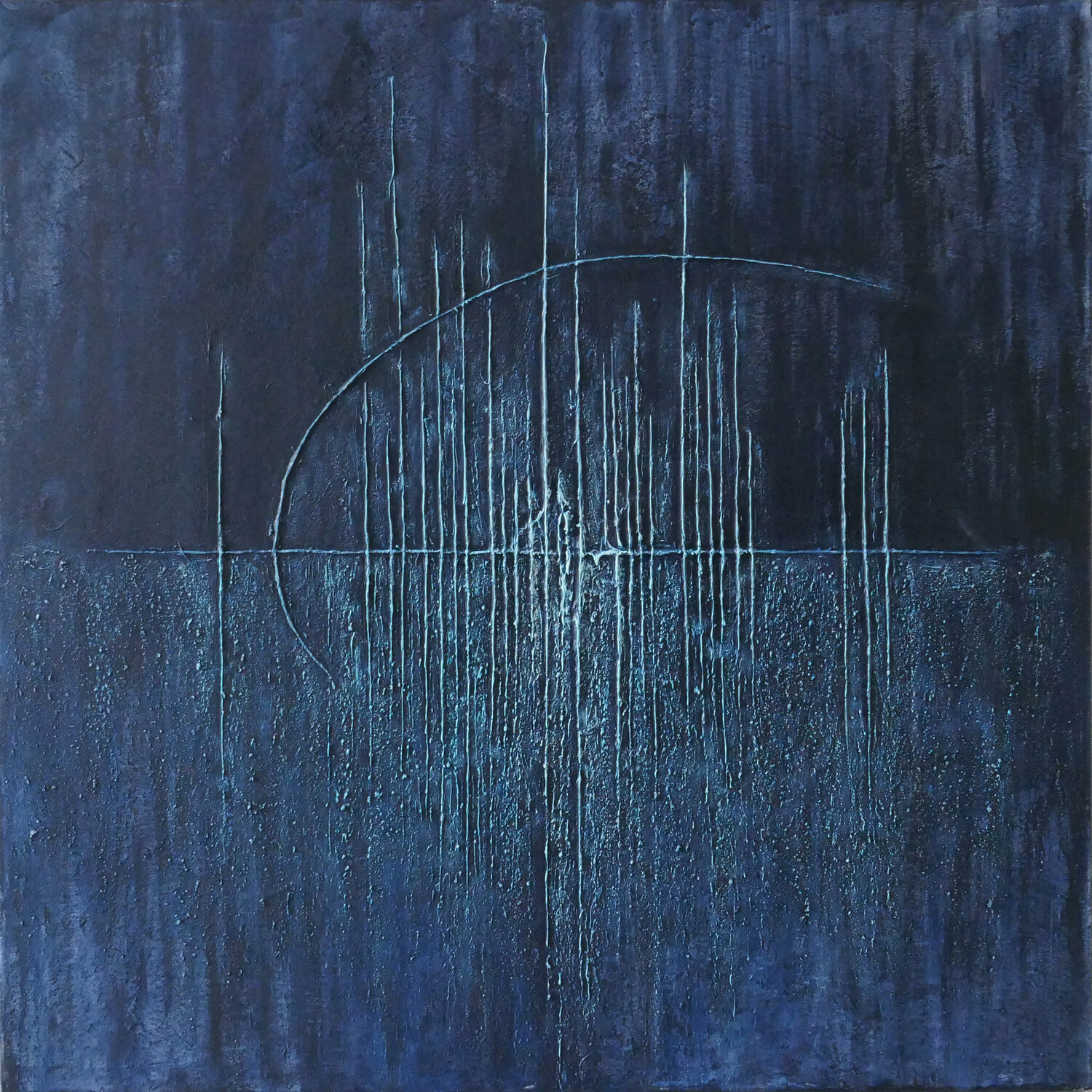 Empreinte Indigo Natacha Gillot Original painting for sale