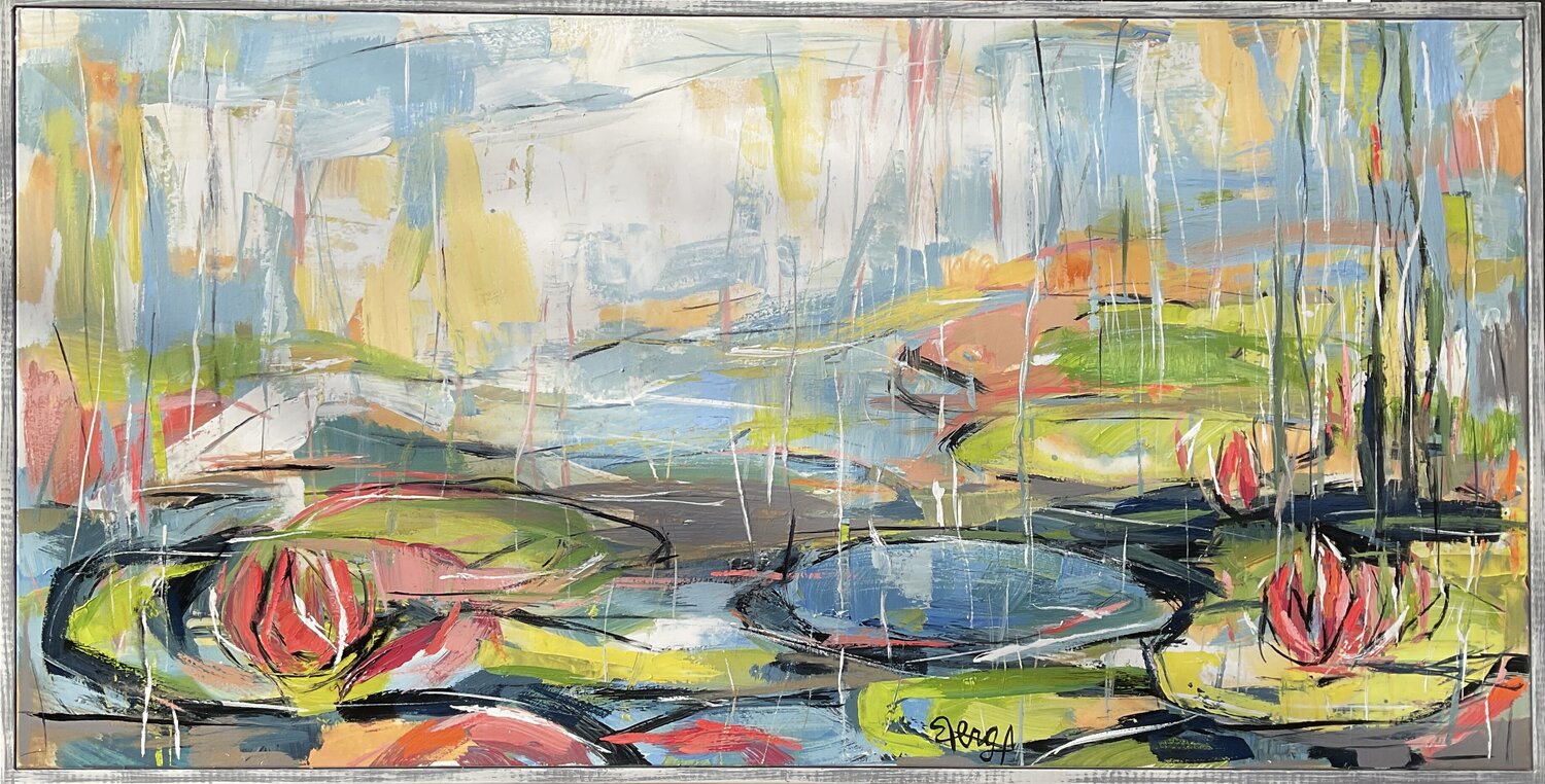 Water Lillies Mona Berga Original painting for sale