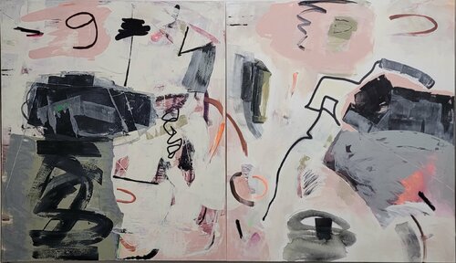 Control (diptico) by Hélène Rooryck, Painting for Sale on Select