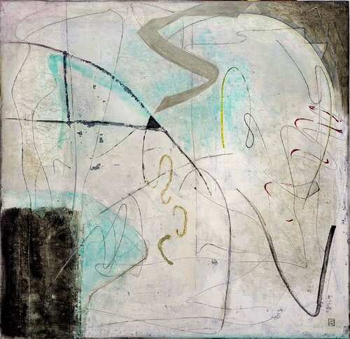 Viaje de luz y materia by Hélène Rooryck, Painting for Sale on Select