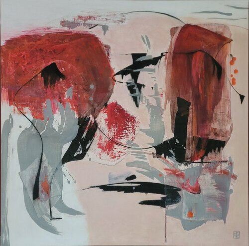 Entre dos impulsos by Hélène Rooryck, Painting for Sale on Select