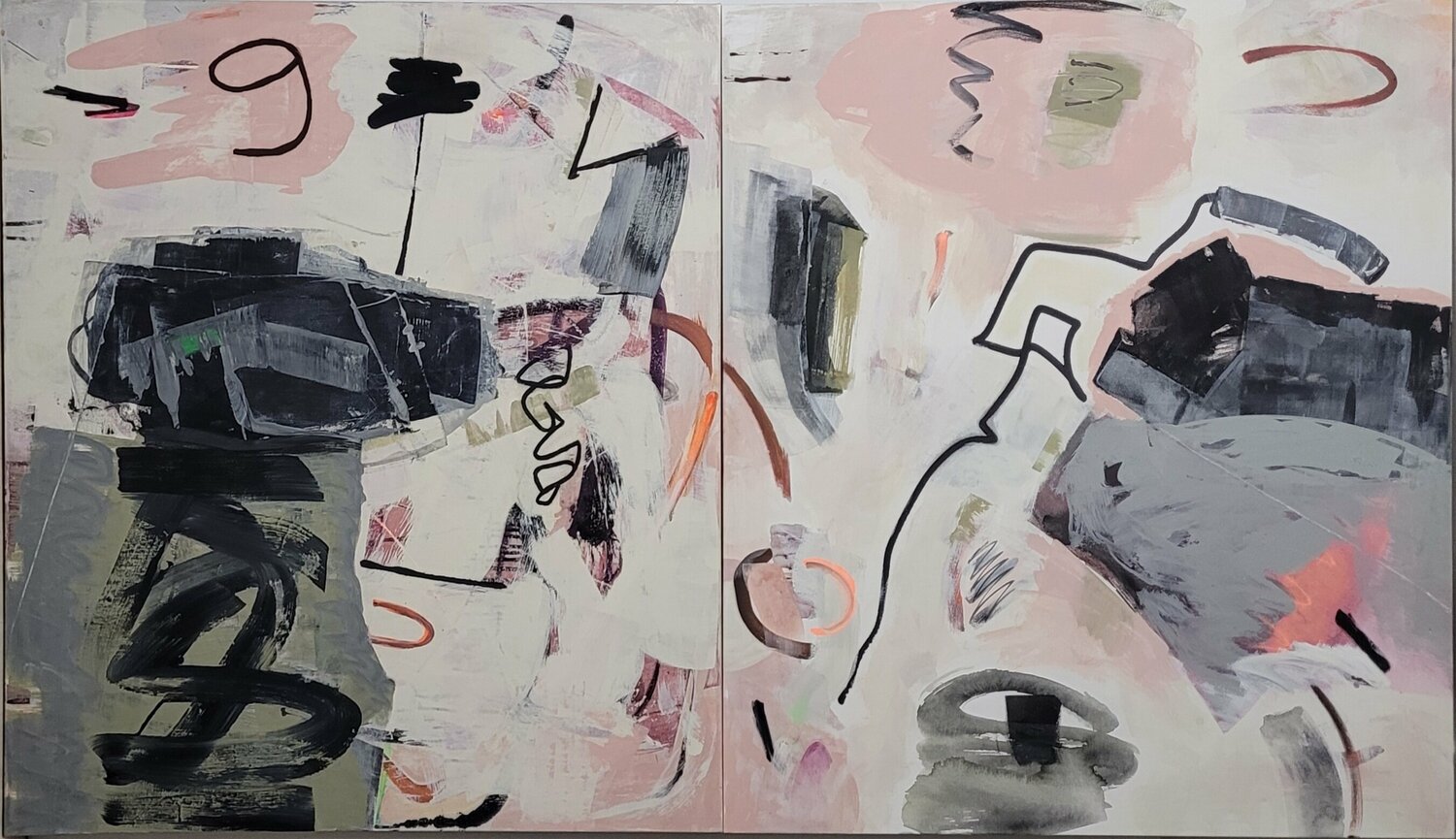 Control (diptico) Hélène Rooryck Original painting for sale
