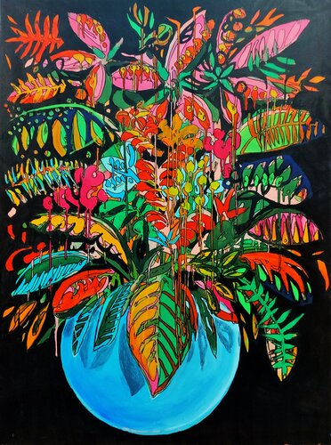 Bouquet a tutiplen by Baptiste Laurent, Painting for Sale on Select