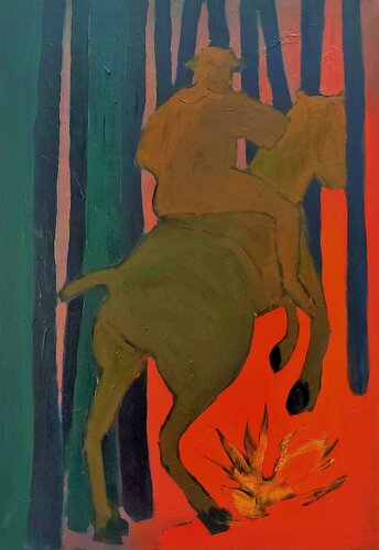 Caballo de la san Bartolome by Baptiste Laurent, Painting for Sale on Select