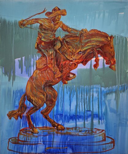 The Bronco Buster by Baptiste Laurent, Painting for Sale on Select