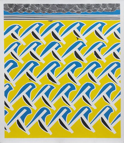 Vagues japanes sky II by Baptiste Laurent, Painting for Sale on Select
