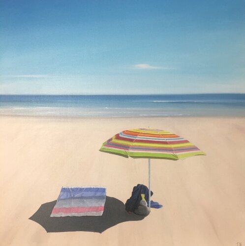 Mini Solo en la playa II by Paco Muñoz Santana, Painting for Sale on Select