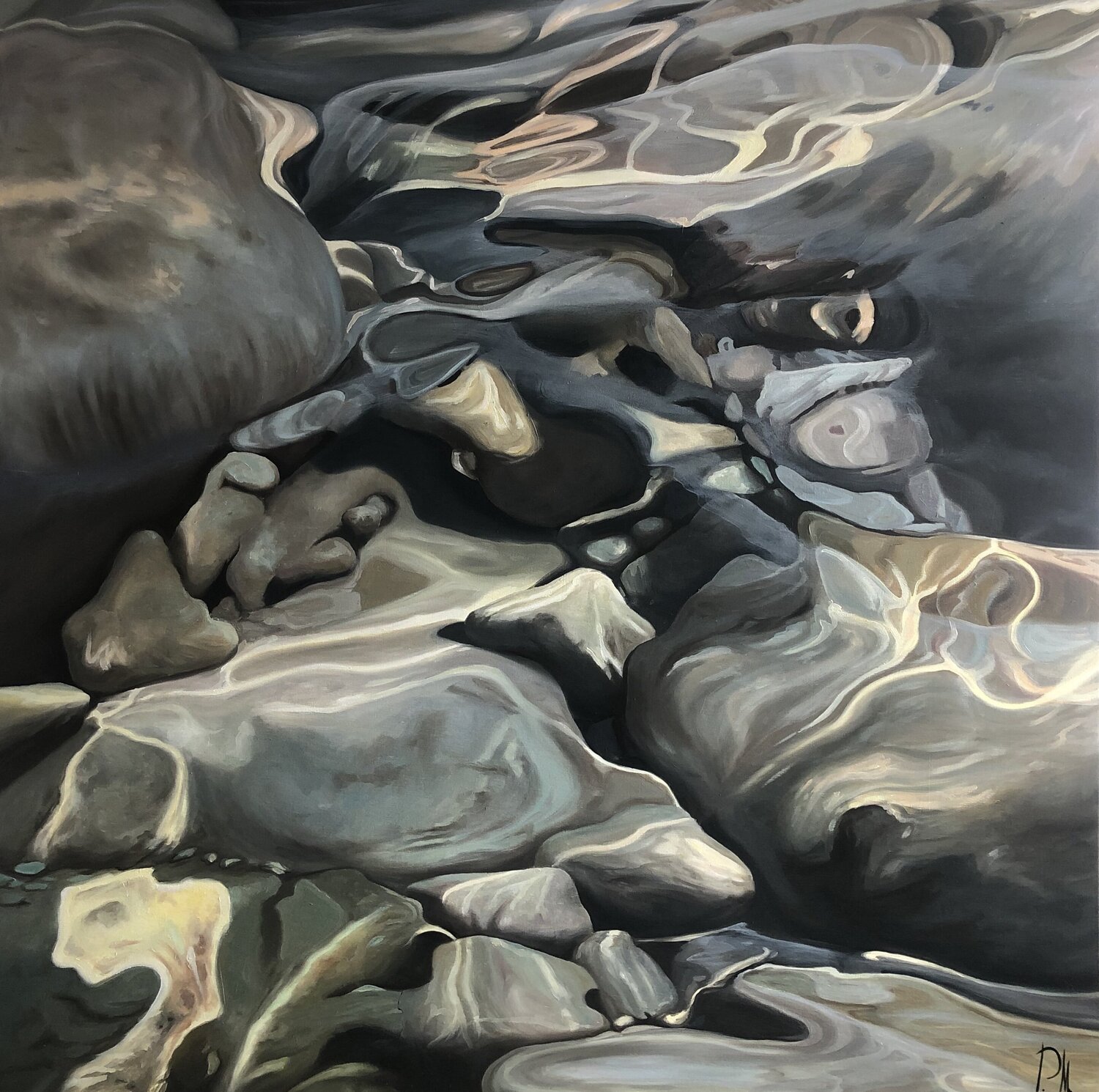 La noche oscura del alma II Paco Muñoz Santana Original painting for sale