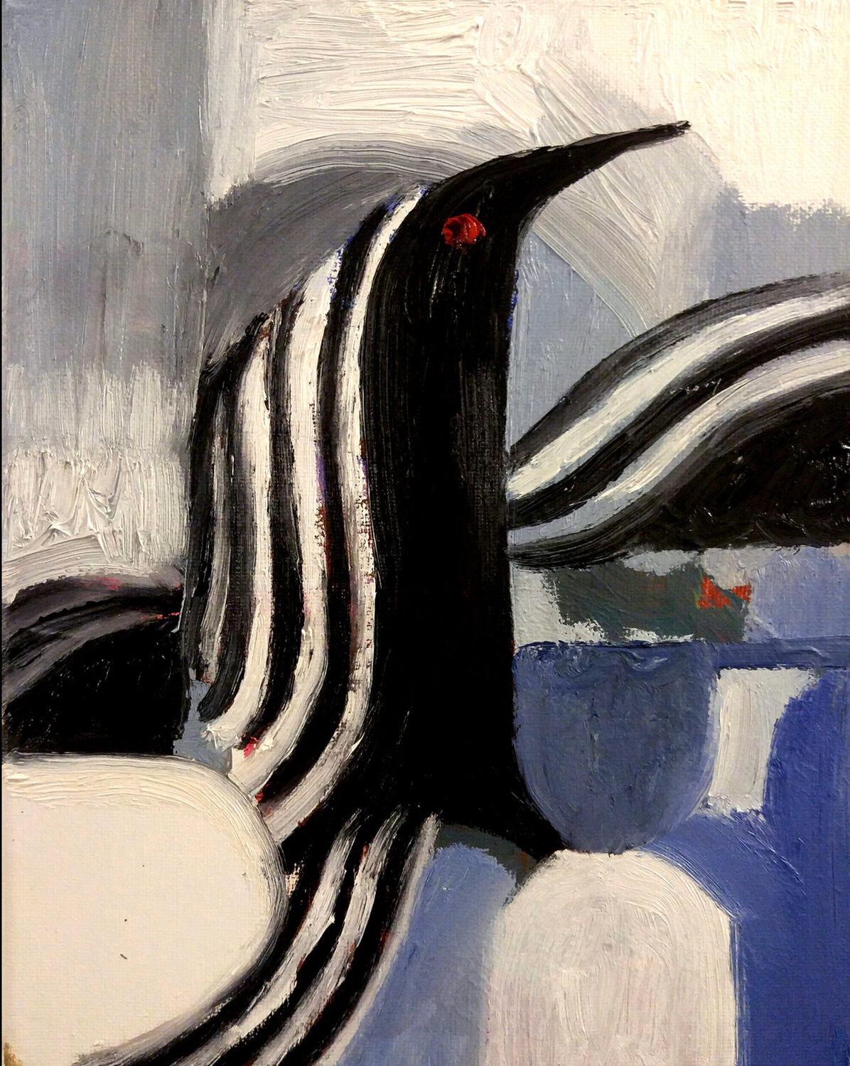 Arctic Loon David Sheldon Original painting for sale