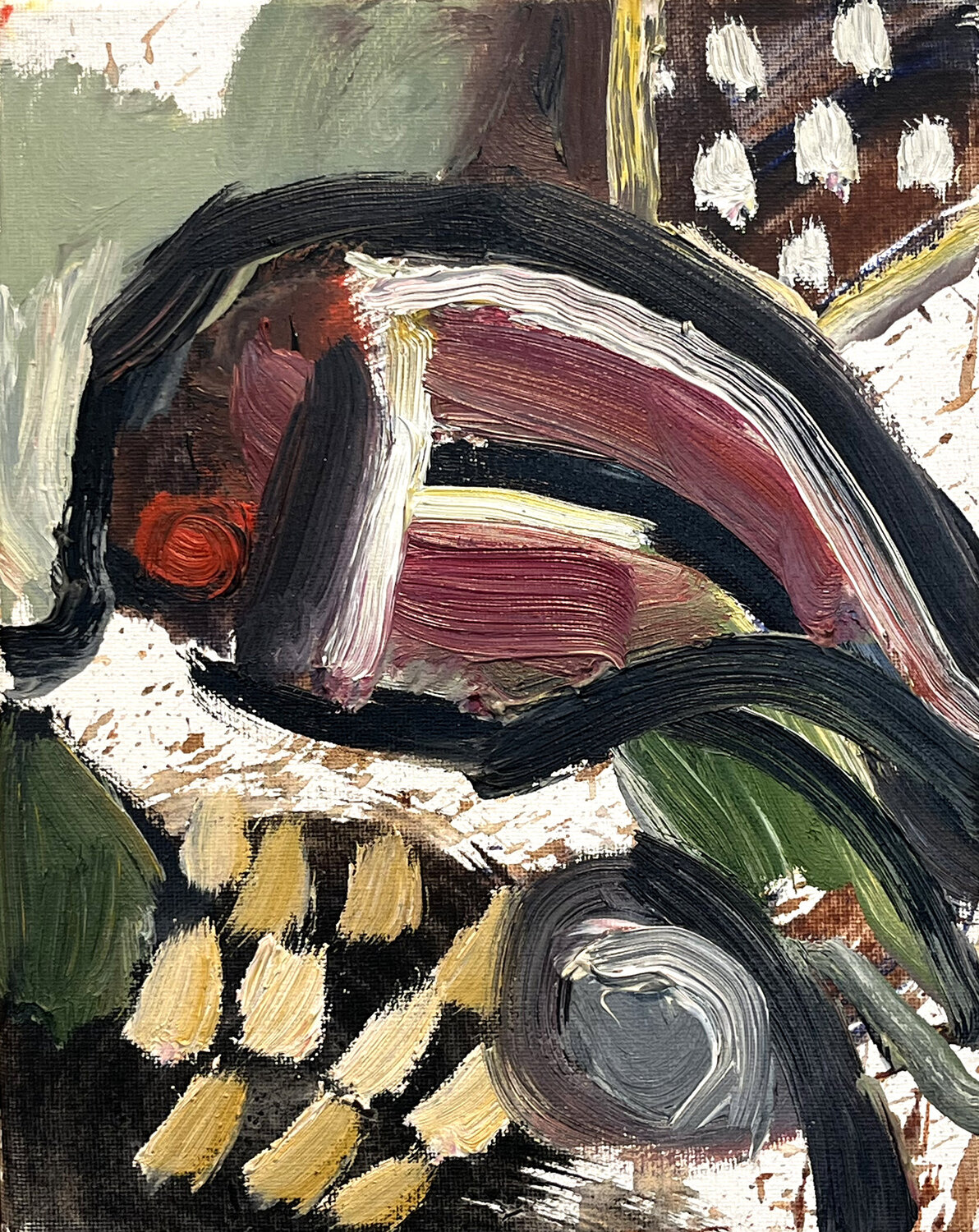 Wood Duck David Sheldon Original painting for sale