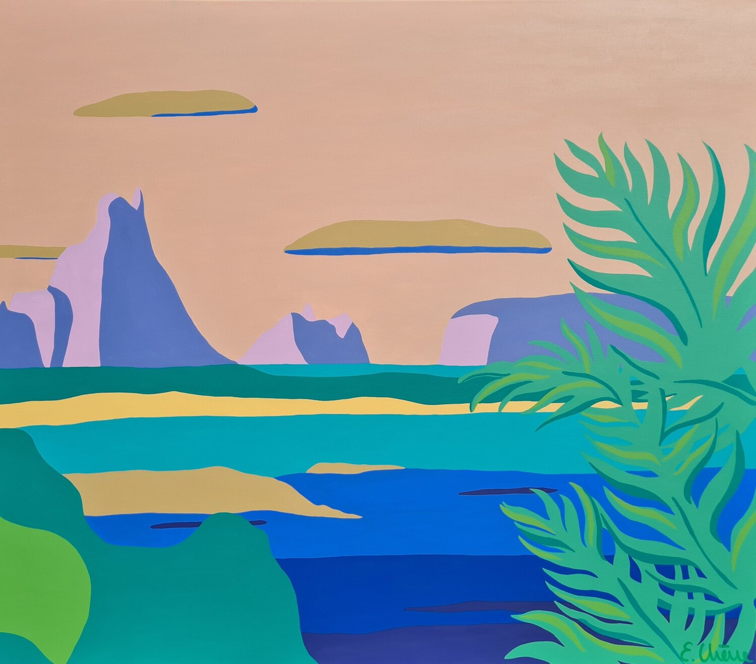Formentera Emilie Chêne Original painting for sale