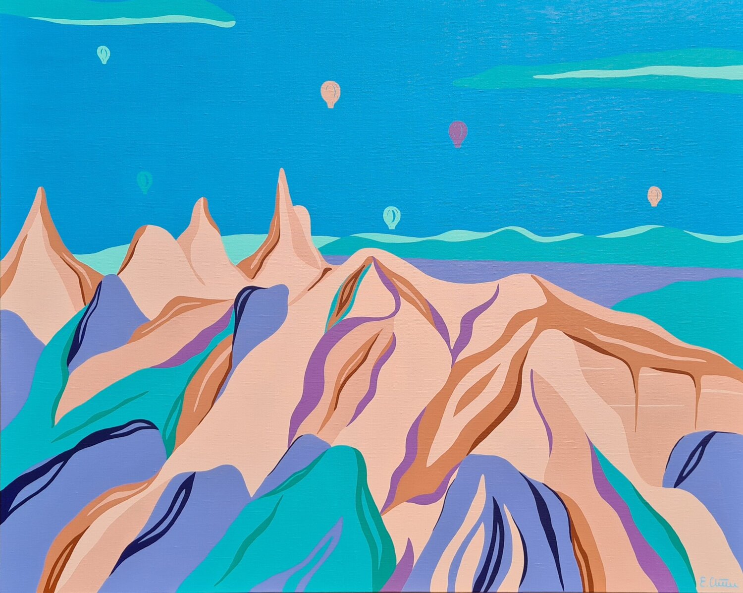 Là-haut Emilie Chêne Original painting for sale