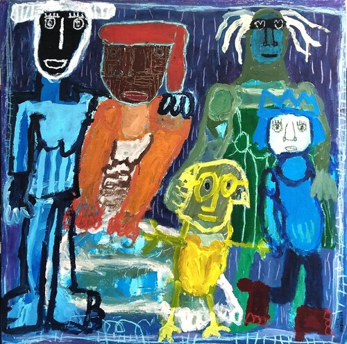 Fusion diplomatique by Ronnie NEMORIN, Painting for Sale on Select
