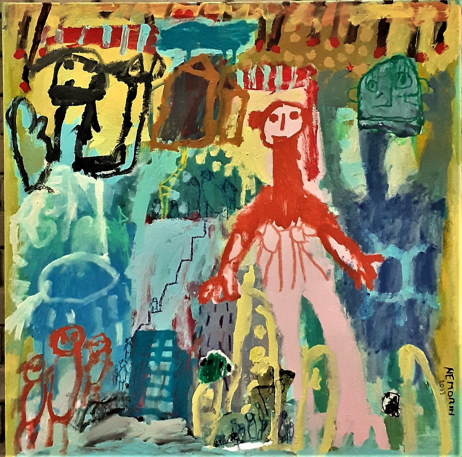 Let's go Brother Ronnie NEMORIN Original painting for sale