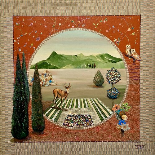 La terrasse fleurie by Sylvie Poupé, Painting for Sale on Select