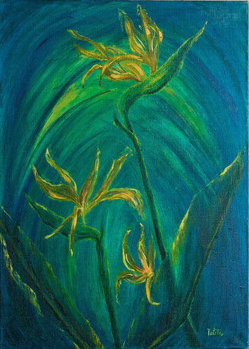 Mystery Flowers by Tanya Bilous, Painting for Sale on Select