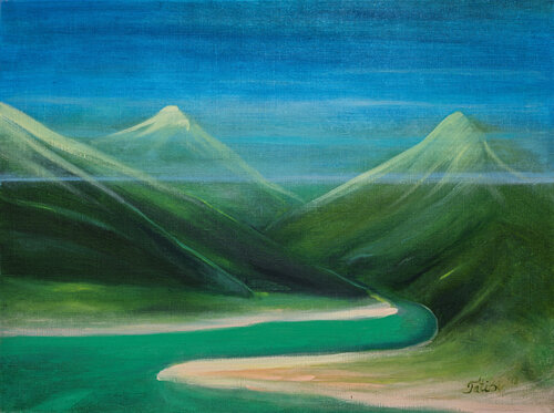 Mountain Peace by Tanya Bilous, Painting for Sale on Select