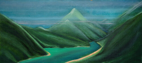 Emerald Waters by Tanya Bilous, Painting for Sale on Select