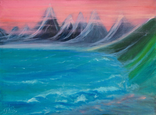 Pink Fog by Tanya Bilous, Painting for Sale on Select