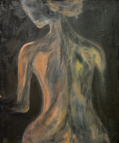 The Shadow of Her: Depth & Mystery by Tanya Bilous, Painting for Sale on Select