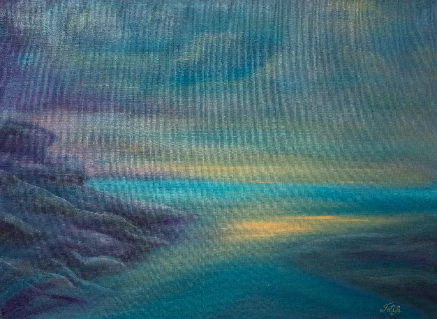 Heaven Cliff Tanya Bilous Original painting for sale