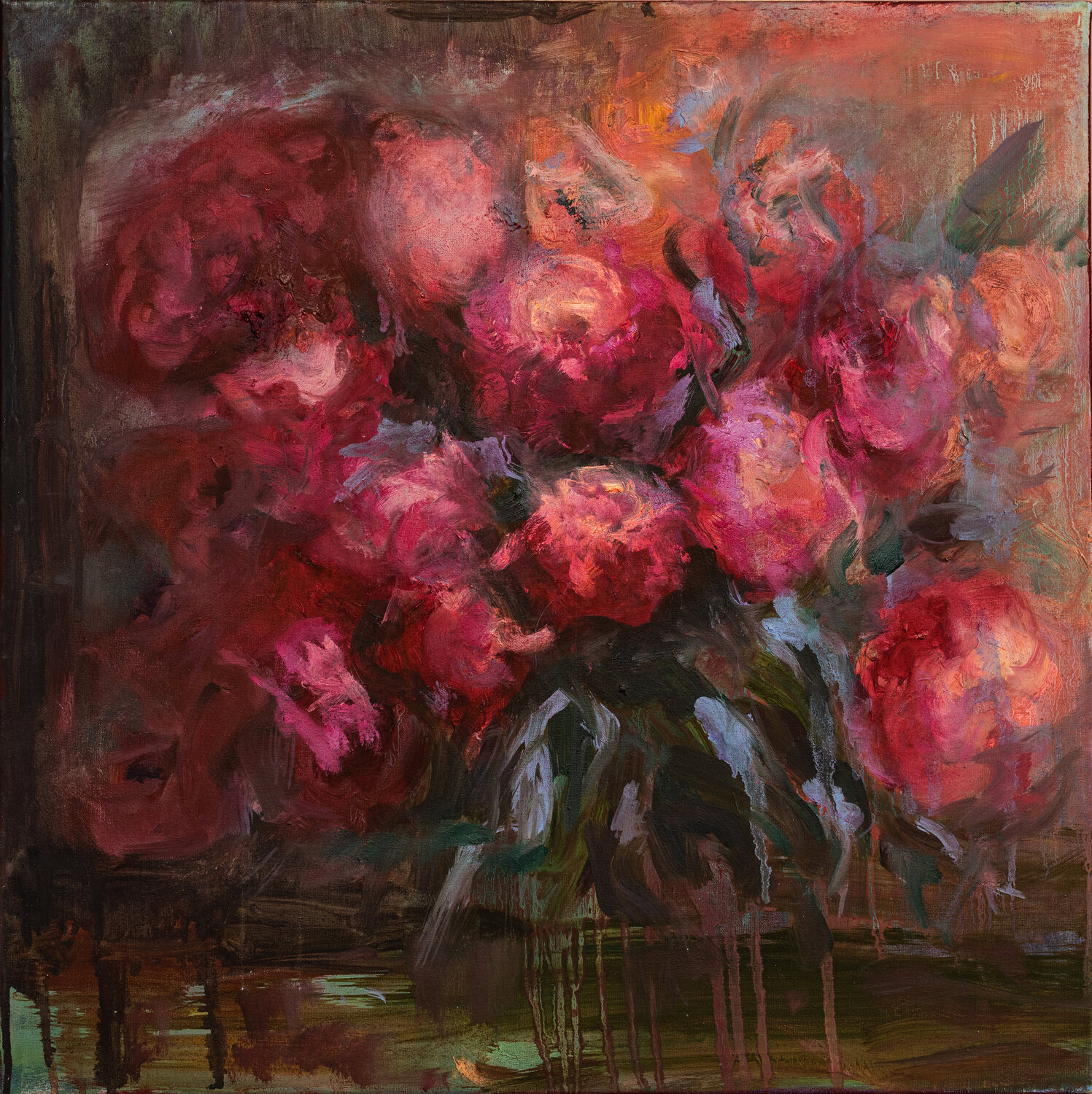 Favourite Peonies Tanya Bilous Original painting for sale