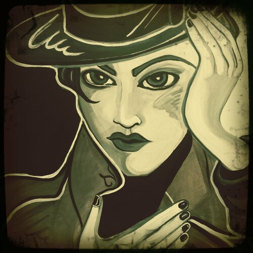 heroine serie noire by Zigou, Painting for Sale on Select