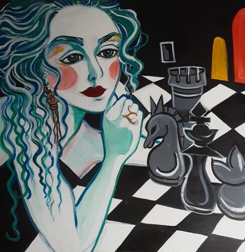 le jeu slave de la dame by Zigou, Painting for Sale on Select