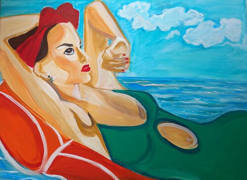bronzette      en mer by Zigou, Painting for Sale on Select