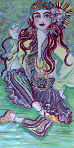 Hippie Girl von Zigou, Malerei kaufen auf Select