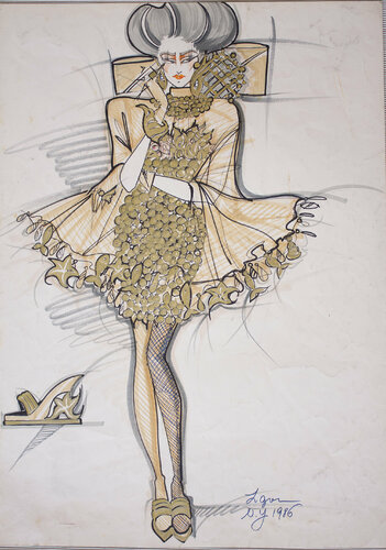 fortuna dress by Zigou, Drawing for Sale on Select