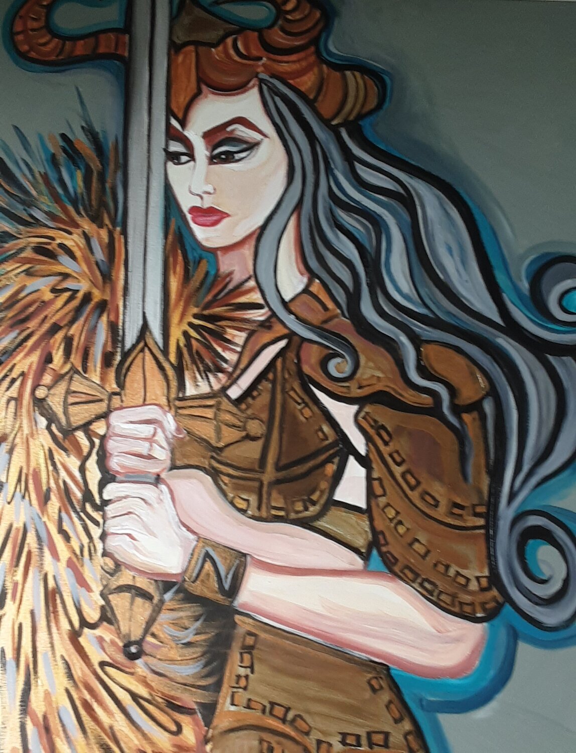 le  serment de loyauté Zigou Original painting for sale