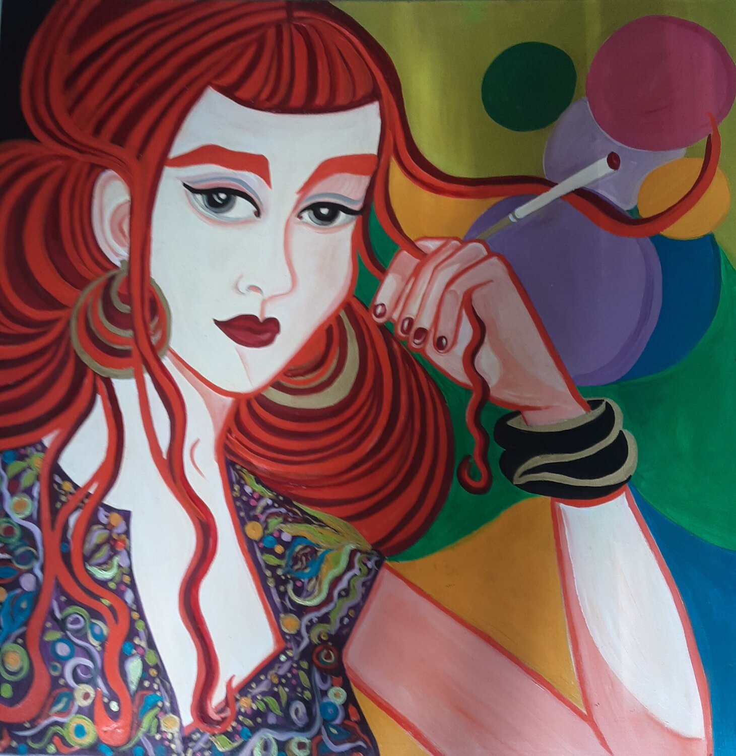 Julie from Dublin Zigou Original painting for sale
