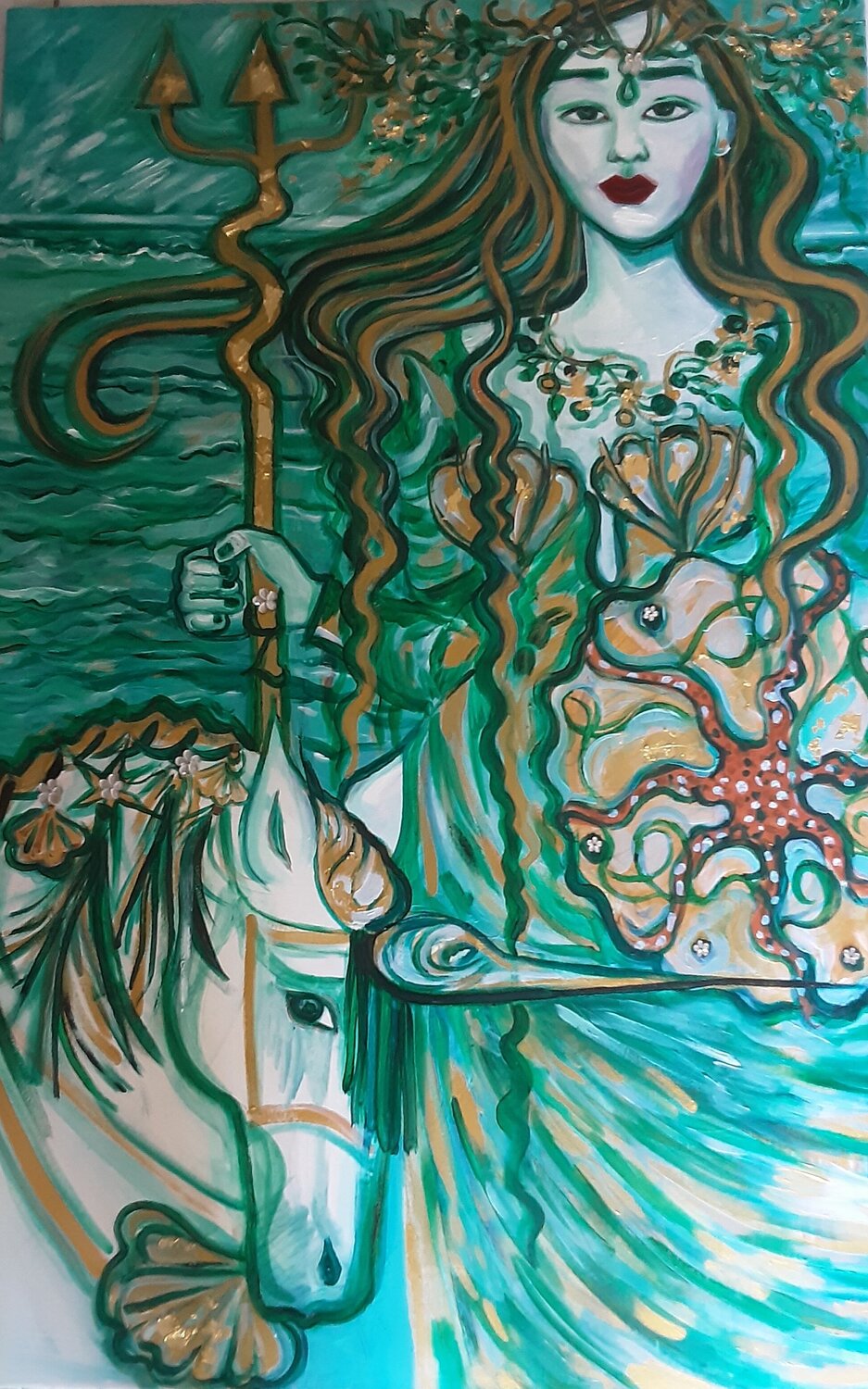 déesse  Calypso Zigou Original painting for sale