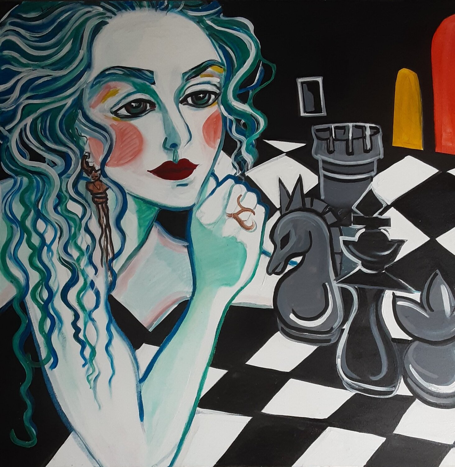 le jeu slave de la dame Zigou Original painting for sale