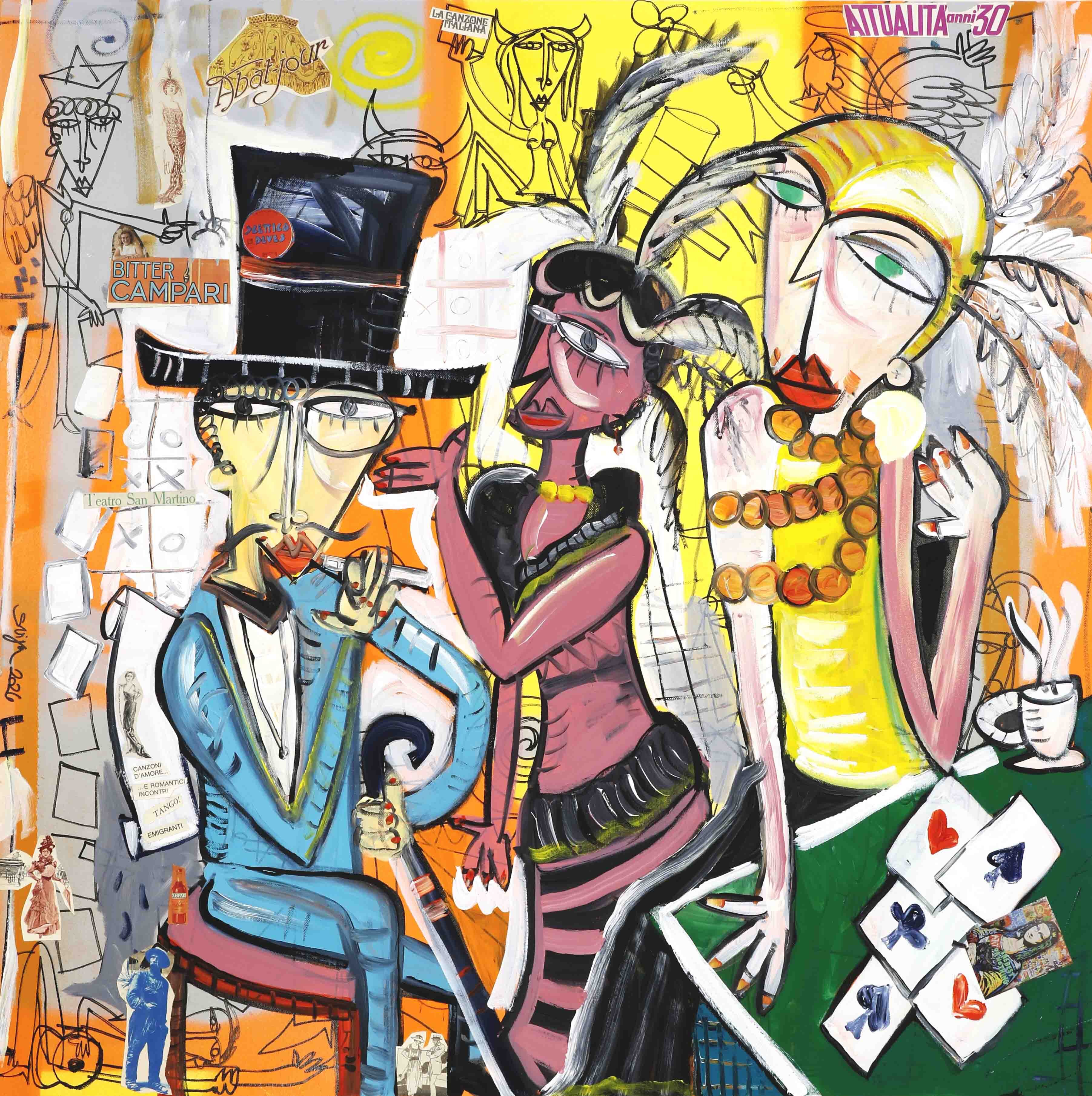 Dipinto olio su tela ''Casinò''
